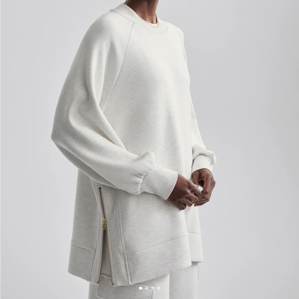 Varley Nicole Boyfriend Sweat, Size Small, Color Ivory Marl